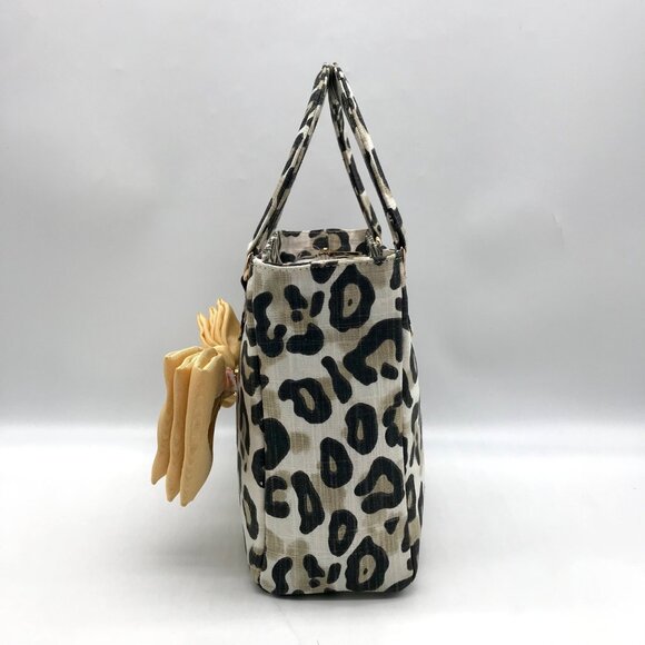 Leslie Dasch Dress For Cocktails Cotton Leopard The Worth Handbag - Picture 4 of 11